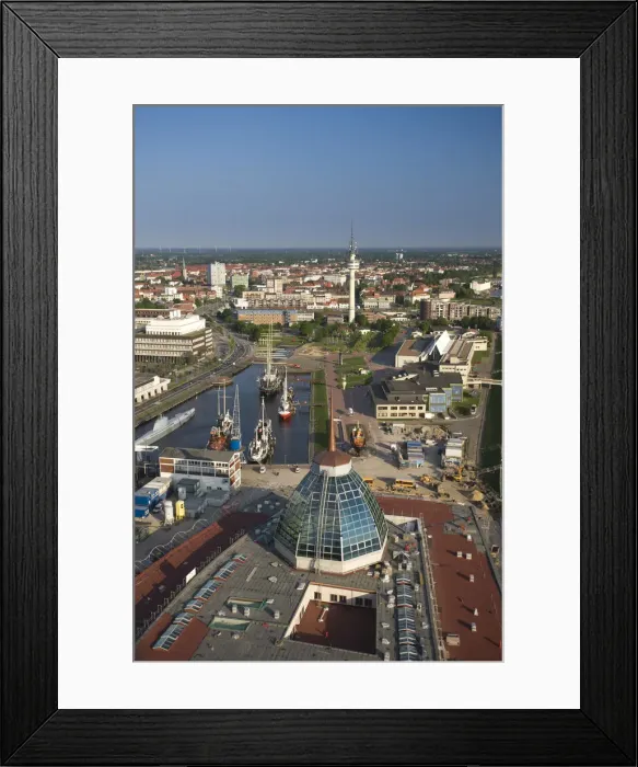 Framed Print : Germany, State of Bremen, Bremerhaven, view from Atlantic Sail City Building Framed Print : Germany, State of Bremen, Bremerhaven, view from Atlantic Sail City Building