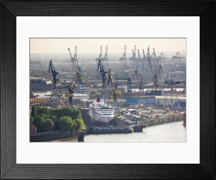 Framed Print : Germany, State of Hamburg, Hamburg, Harbour