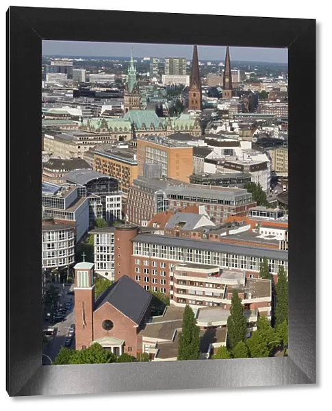 Germany, State of Hamburg, Hamburg, View from St. Michaeliskirche church tower