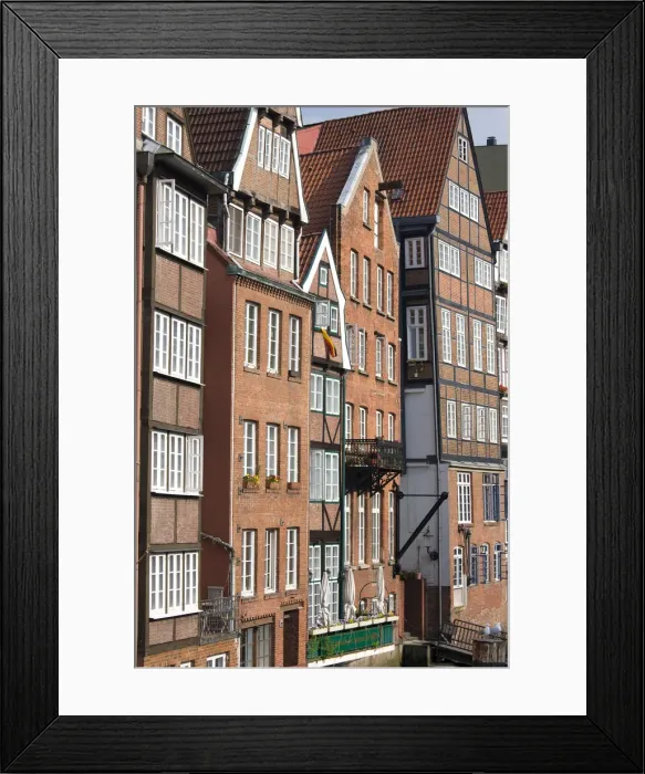 Framed Print : Germany, State of Hamburg, Hamburg, Nikolaifleet canal, warehouse buildings Framed Print : Germany, State of Hamburg, Hamburg, Nikolaifleet canal, warehouse buildings