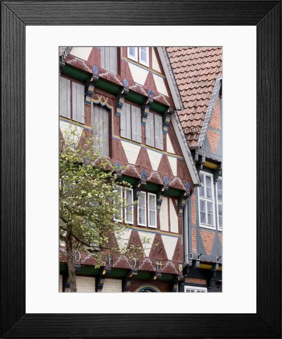 Framed Print : Germany, Lower Saxony, Celle, Old Timbered houses