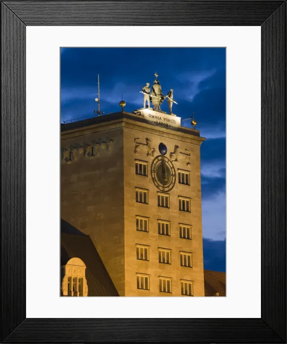 Framed Print : Germany, Saxony, Leipzig, Kroch-Haus, first city skyscraper, Augustusplatz