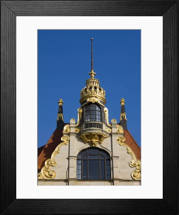 Framed Print : Germany, Saxony, Leipzig, Exterior detail Commerzbank Framed Print : Germany, Saxony, Leipzig, Exterior detail Commerzbank