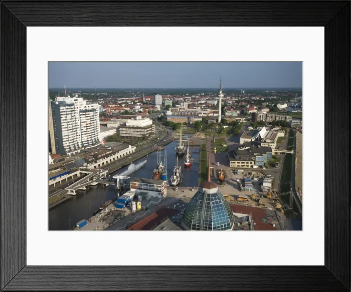 Framed Print : Germany, State of Bremen, Bremerhaven, view from Atlantic Sail City Building Framed Print : Germany, State of Bremen, Bremerhaven, view from Atlantic Sail City Building