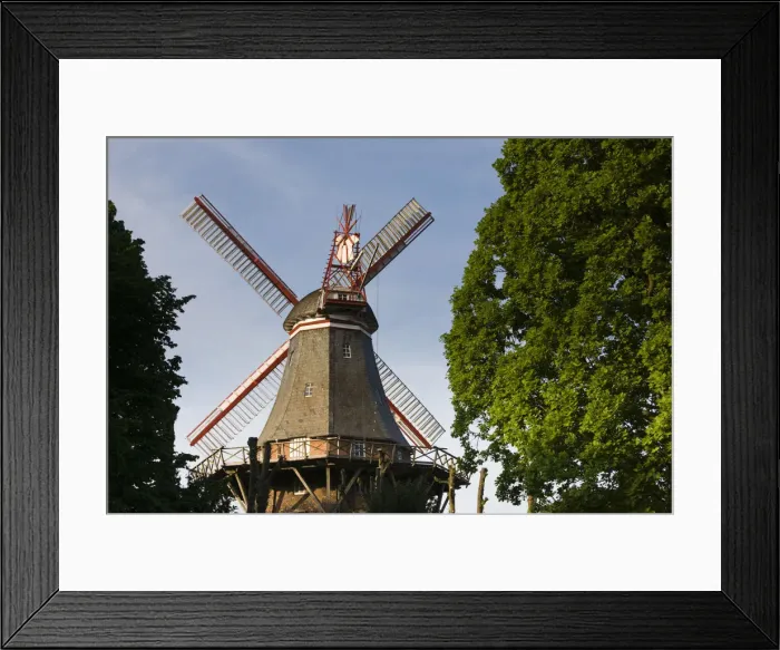 Framed Print : Germany, State of Bremen, Bremen, Town Windmill Framed Print : Germany, State of Bremen, Bremen, Town Windmill