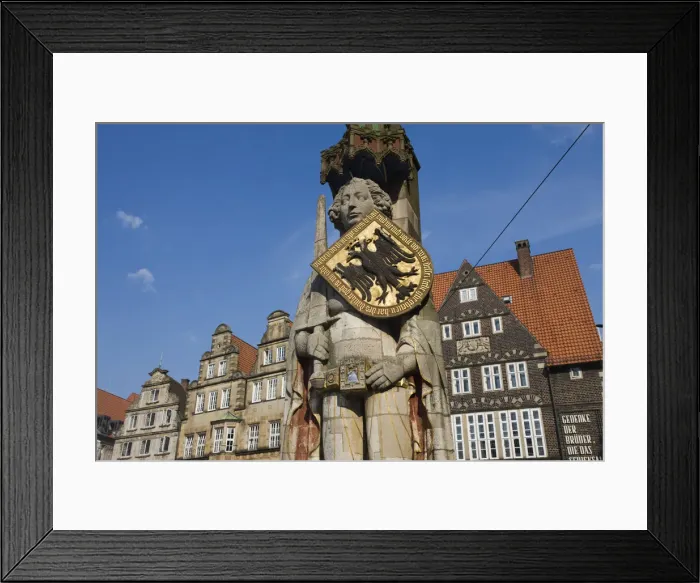 Framed Print : Germany, State of Bremen, Bremen, Marktplatz, Statue of Roland Framed Print : Germany, State of Bremen, Bremen, Marktplatz, Statue of Roland