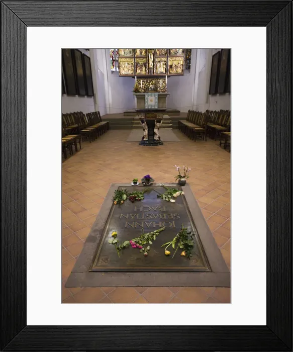 Framed Print : Germany, Saxony, Leipzig, Thomaskirche church, burial place of J. S. Bach