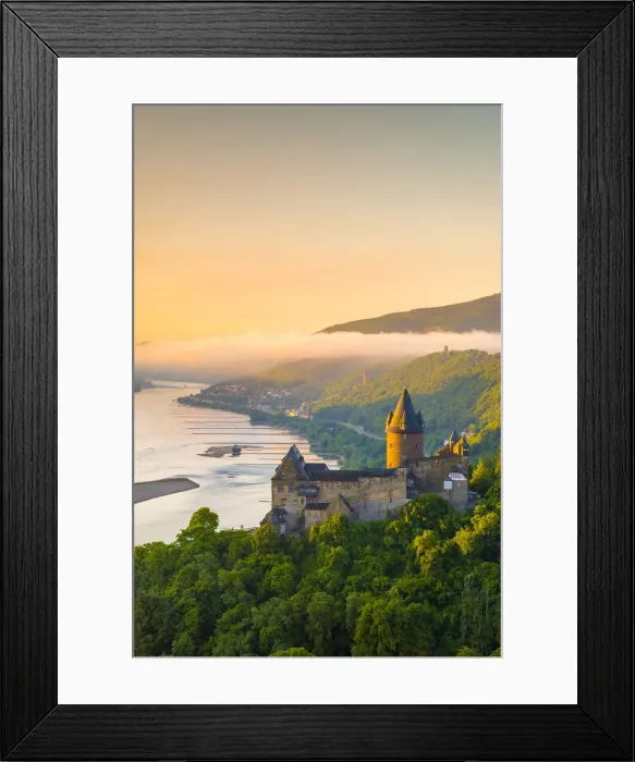 Framed Print : Germany, Rhineland Palatinate, Bacharach, Burg Stahleck (Stahleck Castle), River Rhine