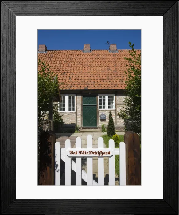 Framed Print : Germany, Lower Saxony, Cuxhaven, The Dike House Framed Print : Germany, Lower Saxony, Cuxhaven, The Dike House
