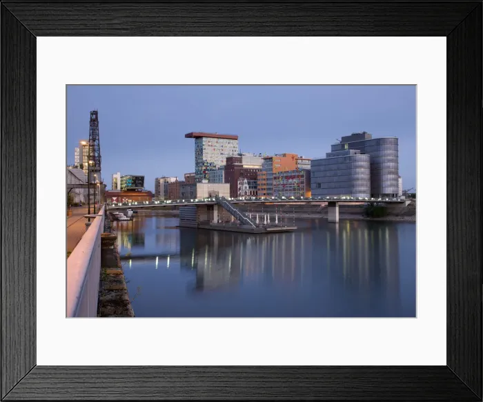 Framed Print : Germany, Rhineland-Westphalia, Dusseldorf, Medienhafen Framed Print : Germany, Rhineland-Westphalia, Dusseldorf, Medienhafen