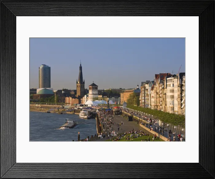 Framed Print : Germany, Rhineland-Westphalia, Dusseldorf, Riverfront, Rhein River Framed Print : Germany, Rhineland-Westphalia, Dusseldorf, Riverfront, Rhein River