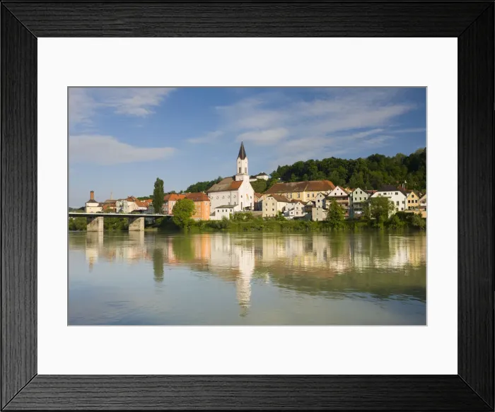 Framed Print : Germany, Bayern / Bavaria, Passau, Inn River and St. Gertraud church Framed Print : Germany, Bayern / Bavaria, Passau, Inn River and St. Gertraud church