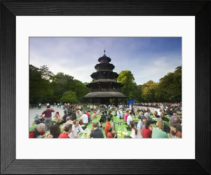 Framed Print : Germany, Bayern / Bavaria, Munich, Englisher Garten, Chinesischer Turm Beer Garden Framed Print : Germany, Bayern / Bavaria, Munich, Englisher Garten, Chinesischer Turm Beer Garden