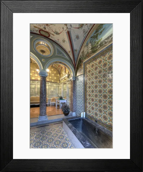 Framed Print : Czech Republic, Marianske Lazne, Nove Lazne Resort, Old Traditional Royal Cabin for Framed Print : Czech Republic, Marianske Lazne, Nove Lazne Resort, Old Traditional Royal Cabin for