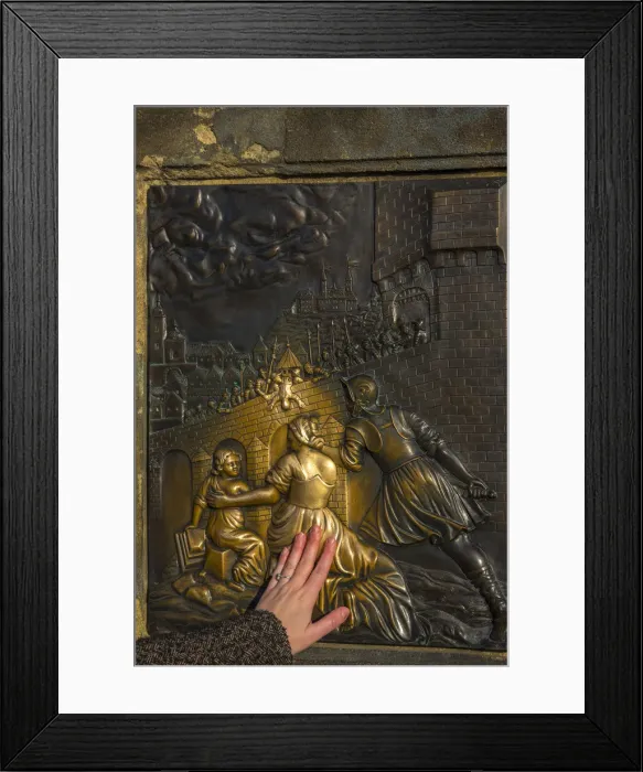 Framed Print : Czech Republic, Prague, Charles Bridge, Karluv Most over River Vlatava, statue of St Framed Print : Czech Republic, Prague, Charles Bridge, Karluv Most over River Vlatava, statue of St
