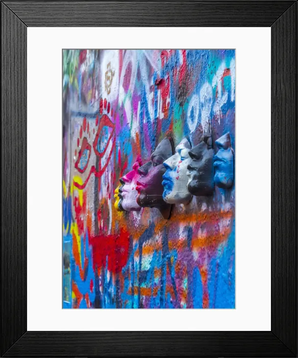 Framed Print : Czech Republic, Prague, Mala Strana, John Lennon Wall Framed Print : Czech Republic, Prague, Mala Strana, John Lennon Wall