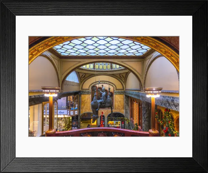 Framed Print : Czech Republic, Prague, New Town (Nove Mesto), Lucerna Palace Arcade, Statue of St Framed Print : Czech Republic, Prague, New Town (Nove Mesto), Lucerna Palace Arcade, Statue of St