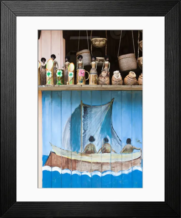 Framed Print : Dominica, Salybia, craft shop Framed Print : Dominica, Salybia, craft shop
