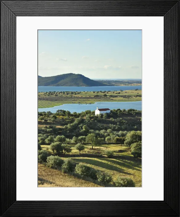 Framed Print : Alqueva dam, the largest artificial lake in Western Europe. Alentejo, Portugal Framed Print : Alqueva dam, the largest artificial lake in Western Europe. Alentejo, Portugal