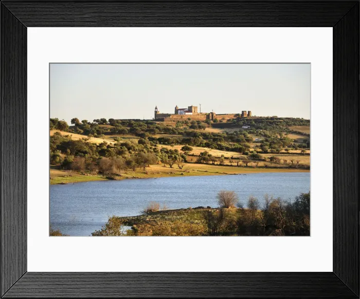 Framed Print : The medieval castle of Mourao, overlooking the Alqueva dam. Alentejo, Portugal Framed Print : The medieval castle of Mourao, overlooking the Alqueva dam. Alentejo, Portugal