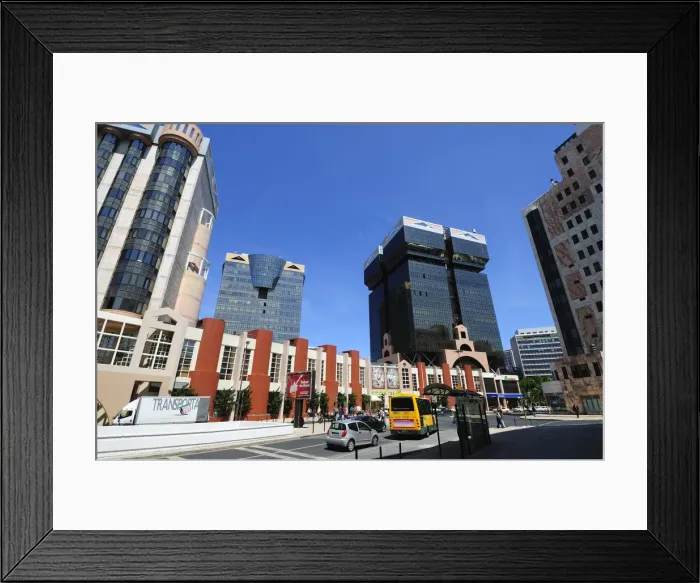 Framed Print : Amoreiras, one of the commercial districts with office buildings of Lisbon, Portugal