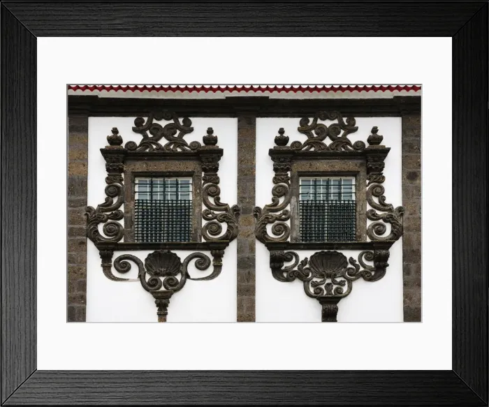 Framed Print : Lava windows (18th century) at the Carlos Machado museum in Ponta Delgada. Sao Miguel Framed Print : Lava windows (18th century) at the Carlos Machado museum in Ponta Delgada. Sao Miguel
