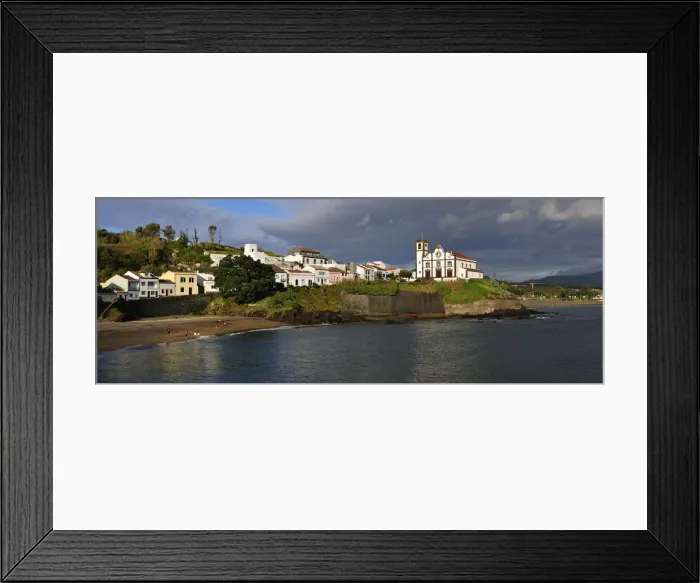 Framed Print : Sao Roque village and beach. Sao Miguel, Azores islands, Portugal Framed Print : Sao Roque village and beach. Sao Miguel, Azores islands, Portugal