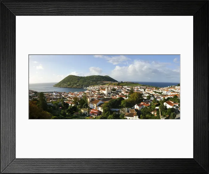 Framed Print : Historical center of Angra do Heroismo (UNESCO World Heritage Site) and Monte Brasil Framed Print : Historical center of Angra do Heroismo (UNESCO World Heritage Site) and Monte Brasil