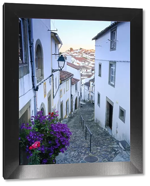 Europe, Portugal, Alentejo, Castelo de Vide, a street in the old Jewish quarter