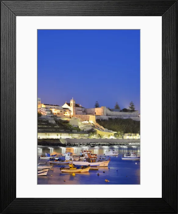 Framed Print : The fishing harbour of Sines at dusk. Portugal Framed Print : The fishing harbour of Sines at dusk. Portugal