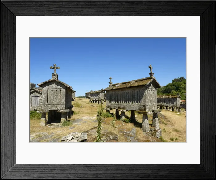 Framed Print : Espigueiros, the old and traditional stone granaries of Lindoso Framed Print : Espigueiros, the old and traditional stone granaries of Lindoso
