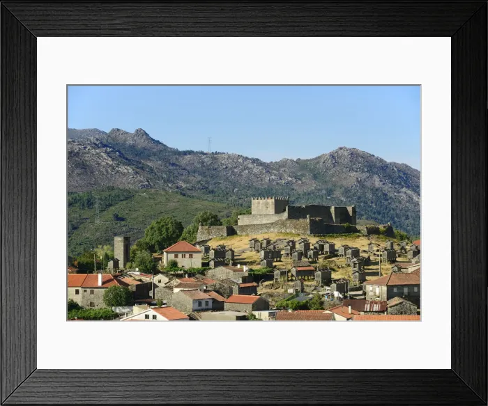 Framed Print : The 13th century old castle of Lindoso, keeping an eye on the Spanish mountains ahead Framed Print : The 13th century old castle of Lindoso, keeping an eye on the Spanish mountains ahead