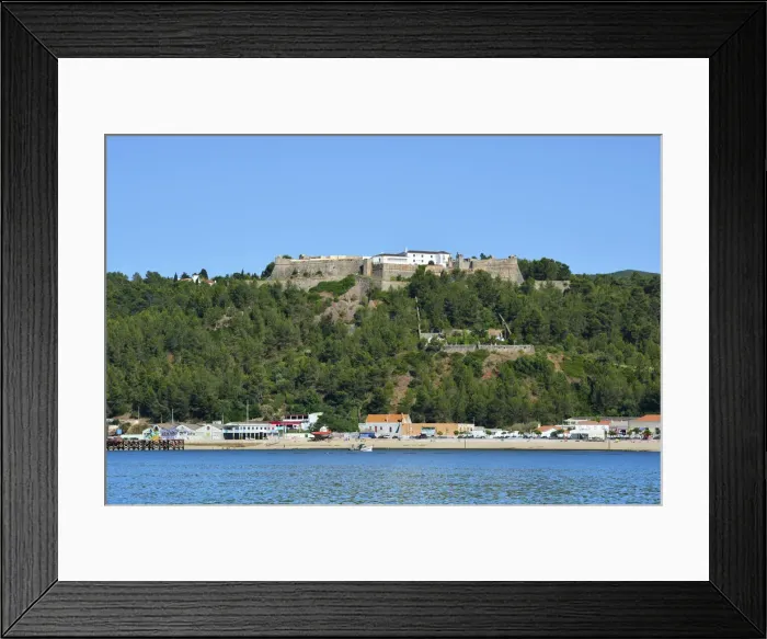 Framed Print : The Sao Filipe fortress view from the Sado river, and the Arrabida Natural Park. Setubal Framed Print : The Sao Filipe fortress view from the Sado river, and the Arrabida Natural Park. Setubal