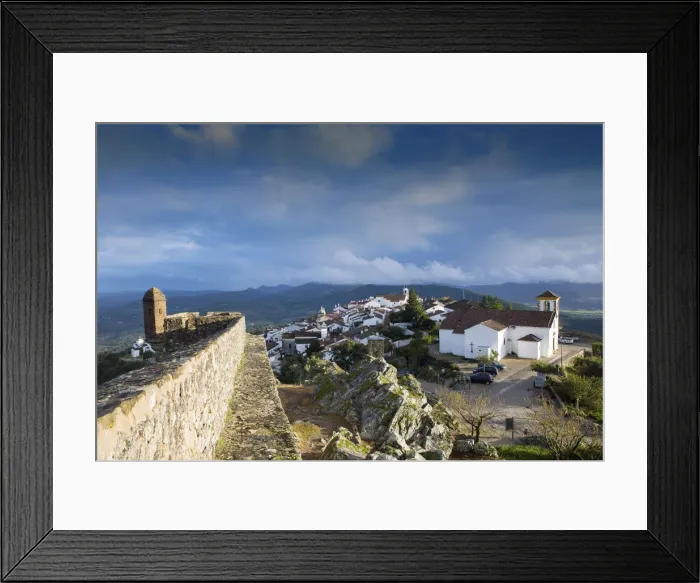 Framed Print : Europe, Portugal, Alentejo, Portalegre, Marvao village and castle Framed Print : Europe, Portugal, Alentejo, Portalegre, Marvao village and castle