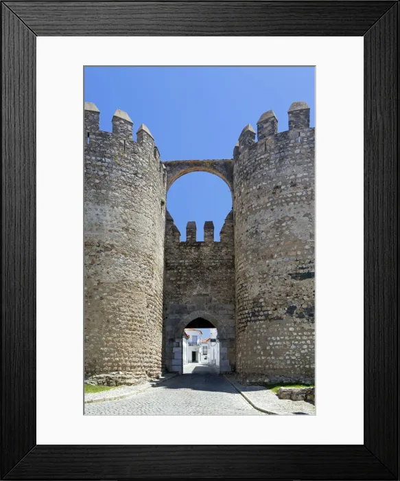 Framed Print : Europe, Portugal, Alentejo, Serpa, the castellated Moorish gates to the medieval town Framed Print : Europe, Portugal, Alentejo, Serpa, the castellated Moorish gates to the medieval town