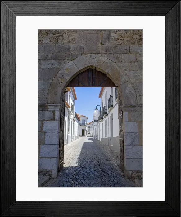 Framed Print : Europe, Portugal, Alentejo, Serpa, the castellated Moorish gates to the medieval town Framed Print : Europe, Portugal, Alentejo, Serpa, the castellated Moorish gates to the medieval town