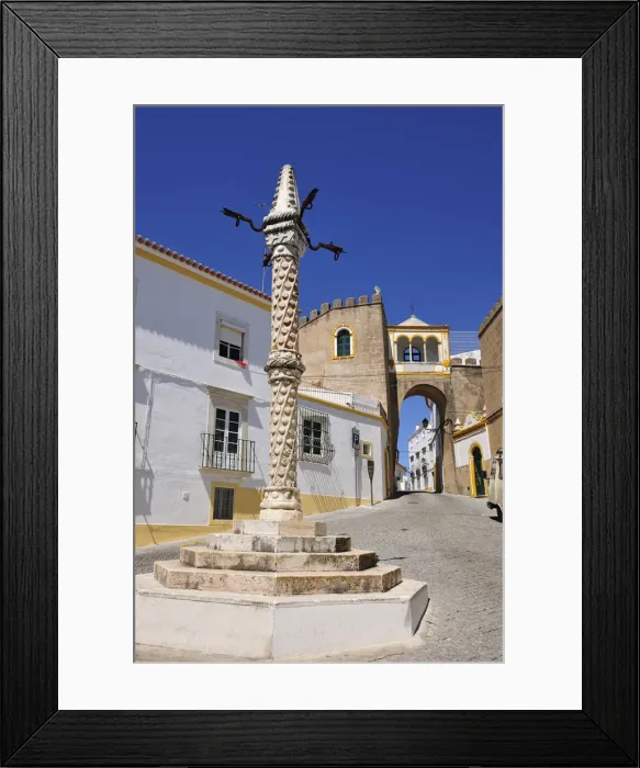 Framed Print : The old pillory of Elvas. Portugal Framed Print : The old pillory of Elvas. Portugal