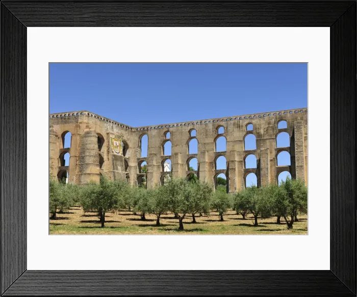 Framed Print : Amoreira aqueduct dating from the 16th century, a Unesco World Heritage Site. Elvas Framed Print : Amoreira aqueduct dating from the 16th century, a Unesco World Heritage Site. Elvas