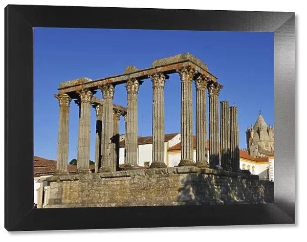Roman Temple of Diana, a Unesco World Heritage Site. Evora, Portugal