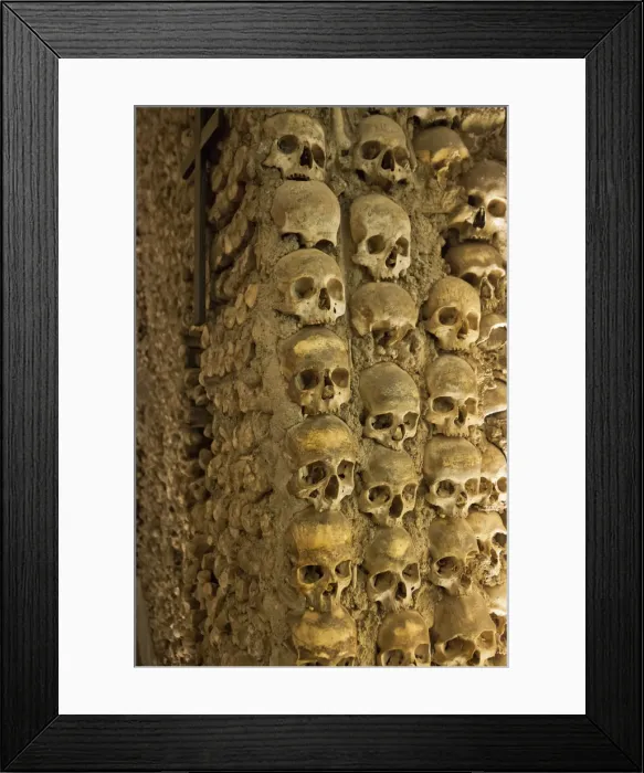 Framed Print : Capela dos Ossos (Bones Chapel) in the Sao Francisco church. Evora, Portugal Framed Print : Capela dos Ossos (Bones Chapel) in the Sao Francisco church. Evora, Portugal