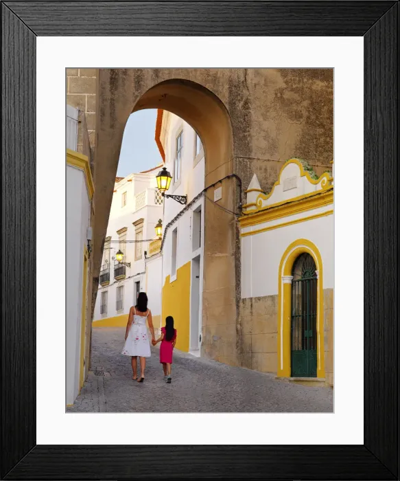 Framed Print : Portugal, Alentejo, Elvas, arch of Santa Clara (MR) Framed Print : Portugal, Alentejo, Elvas, arch of Santa Clara (MR)