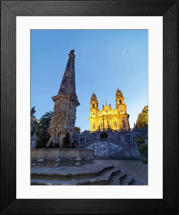 Framed Print : Portugal, Douro, Lamego, Nossa Senhora dos Remedios sanctuary at dusk Framed Print : Portugal, Douro, Lamego, Nossa Senhora dos Remedios sanctuary at dusk