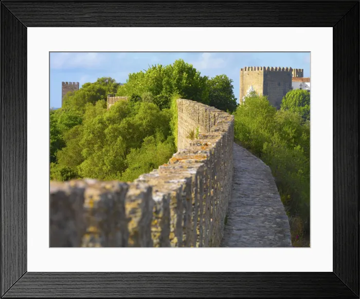 Framed Print : Portugal, Estramadura, Obidos, overview of 12th century town Framed Print : Portugal, Estramadura, Obidos, overview of 12th century town