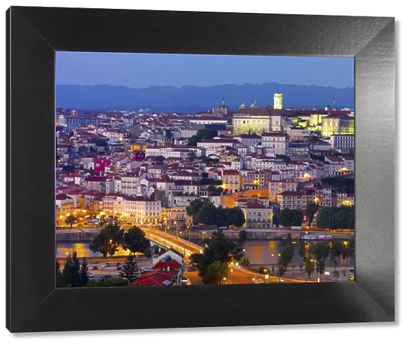 Portugal, Coimbra, Overview at dusk(MR)