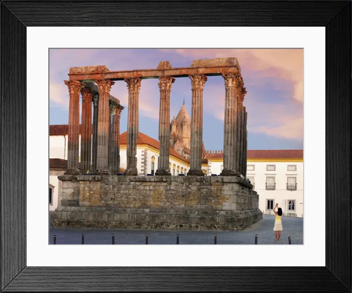 Framed Print : Portugal, Alentejo, Evora, Roman temple of Diana and Se Cathedral (MR) Framed Print : Portugal, Alentejo, Evora, Roman temple of Diana and Se Cathedral (MR)