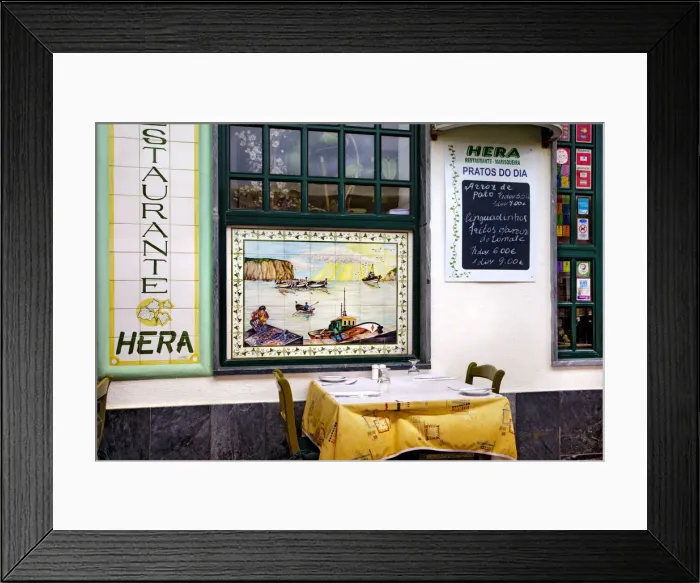 Framed Print : Fish restaurant, Algarve, Portugal