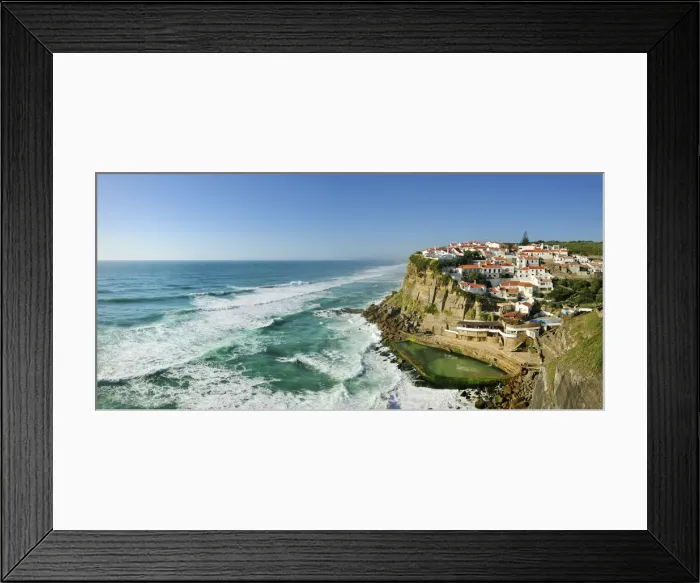 Framed Print : Azenhas do Mar, near Sintra, in front of the Atlantic Ocean. Portugal Framed Print : Azenhas do Mar, near Sintra, in front of the Atlantic Ocean. Portugal