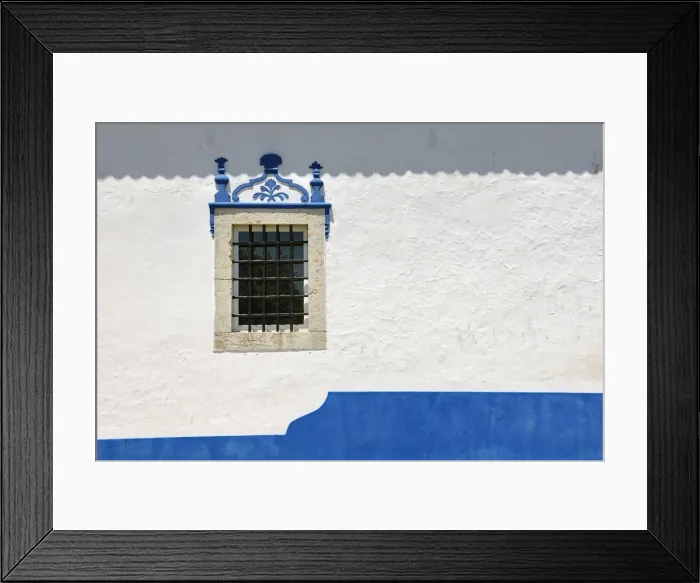 Framed Print : White and blue facade. Coruche, Portugal Framed Print : White and blue facade. Coruche, Portugal