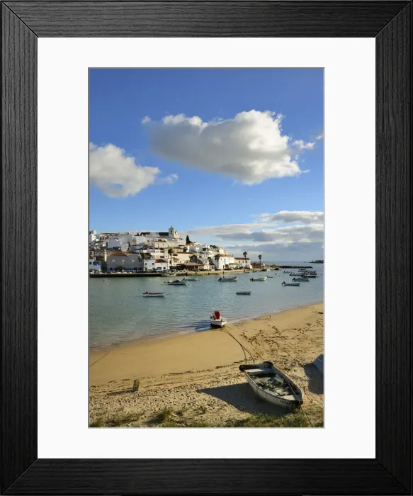 Framed Print : The traditional fishing village of Ferragudo. Algarve, Portugal Framed Print : The traditional fishing village of Ferragudo. Algarve, Portugal