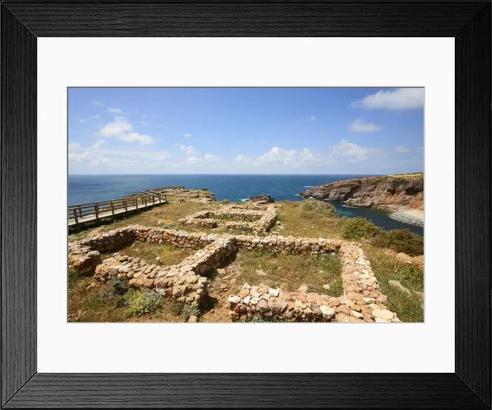 Framed Print : Ponta do Castelo, remains of a small islamic fishing village dating back to the 11th Framed Print : Ponta do Castelo, remains of a small islamic fishing village dating back to the 11th